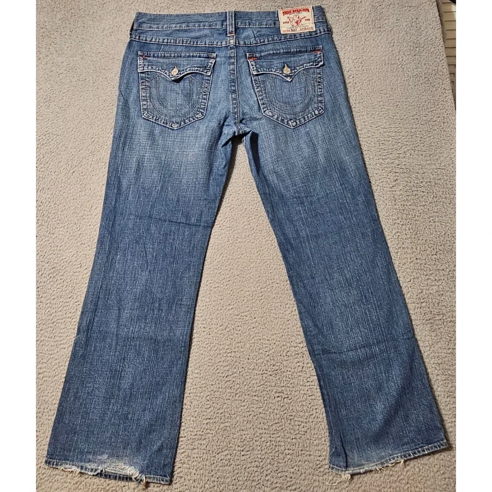 True Religion Y2K Ricky Wide Leg Boot Cut Fit Medium Wash Jean Mens Size 38 x 33